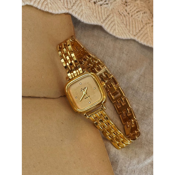 Gold French Vintage Style Unique Dainty Women’s Wrist Watch Trendy Cute Gift main image 2